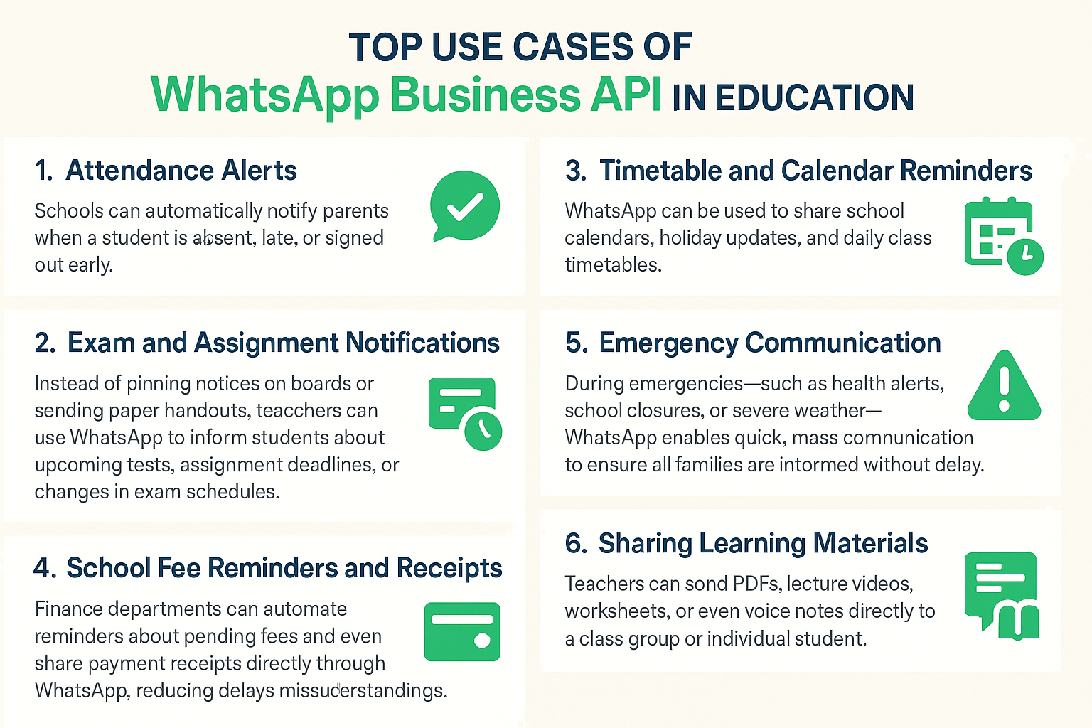 Top Use Cases of WhatsApp Business API in Education
